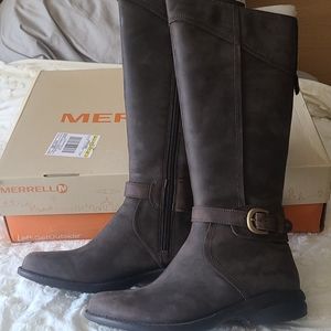 Merrell womens brown suede boots